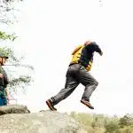 Cliff jumping in the french broad river